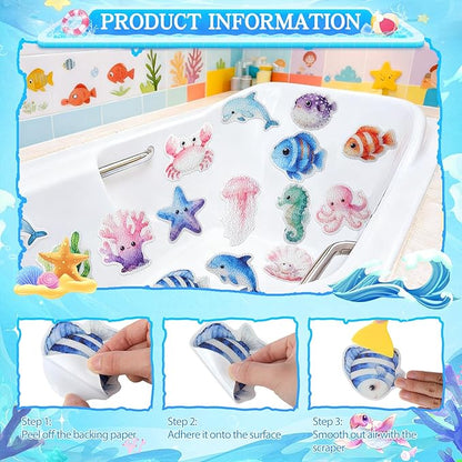 32 Pcs Cute Non Slip Bathtub Stickers - Image 3