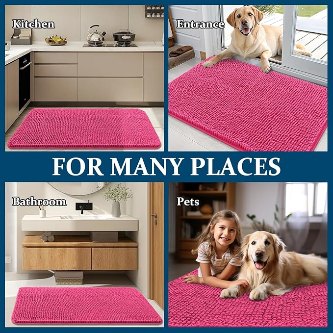 OLANLY Dog Door Mat for Muddy Paws 47x32, Absorbs Moisture and Dirt, Absorbent - Image 8