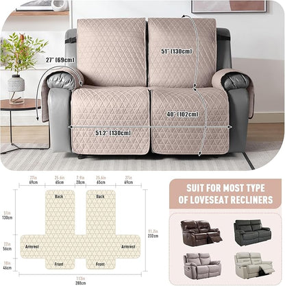 TAOCOCO 100% Waterproof Recliner Cover, Non-Slip Washable Reclining Couch Cover - Image 3