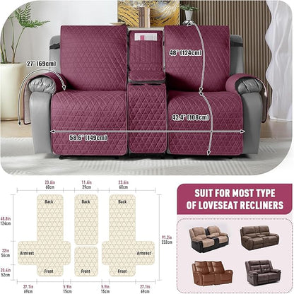 TAOCOCO 100% Waterproof Loveseat Recliner Cover - Image 3