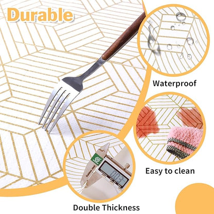Shelf Liners for Kitchen Cabinets Non Adhesive Shelf Liner Paper Non-Slip - Image 3