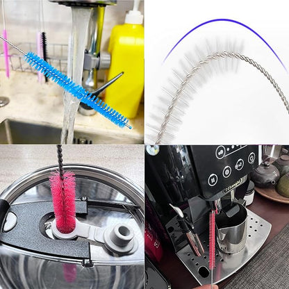 Milk Foamer Hose Brush, Long Thin Nylon Tube Cleaning Brushes Ideal - Image 5