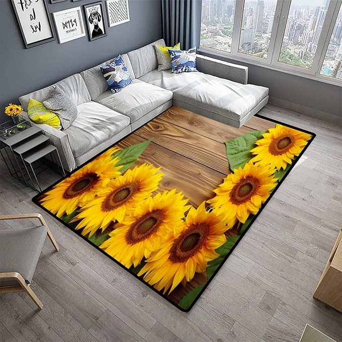 Sunflower Pattern Area Rug - Image 2