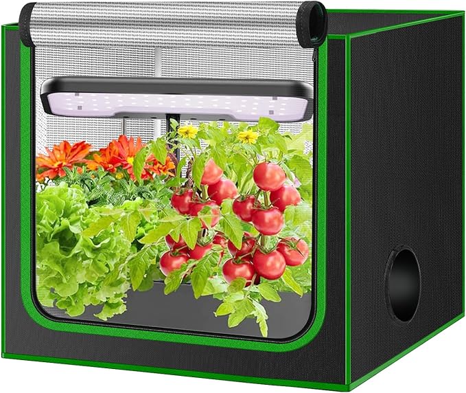 MELONFARM Small Grow Tent for Aerogarden，24”x16”x20” ，Hydroponics Growing - Image 2