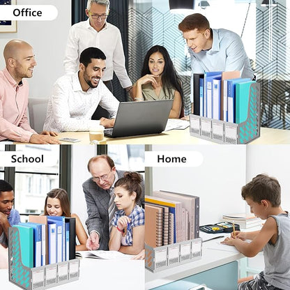 SAYEEC Magazine File Holder, Plastic Desktop File Folder Organizer - Image 6