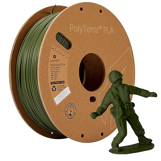 Polymaker Matte PLA Filament, 3D Printer PLA Filament 1.75mm 1kg by Polymaker