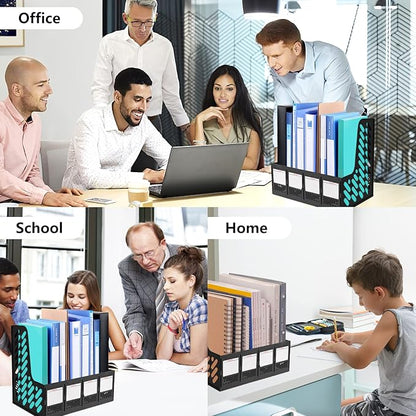 SAYEEC Magazine File Holder, Plastic Desktop File Folder Organizer - Image 6