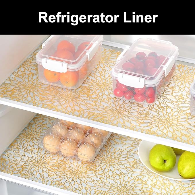 Cooyes Shelf Liners for Kitchen Cabinets Refrigerator Liners Waterproof & - Image 5