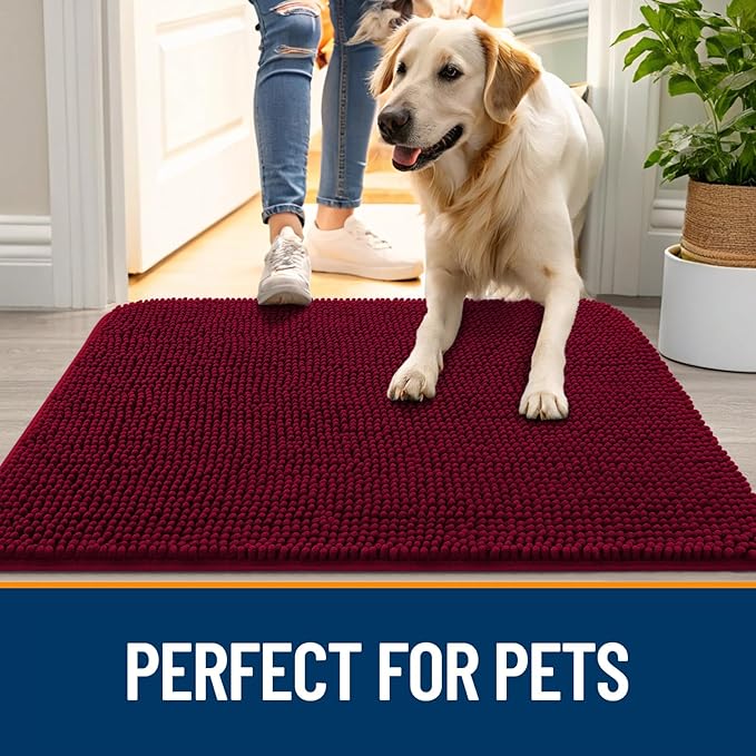 OLANLY Dog Door Mat for Muddy Paws 70x24, Absorbs Moisture and Dirt, Absorbent - Image 6