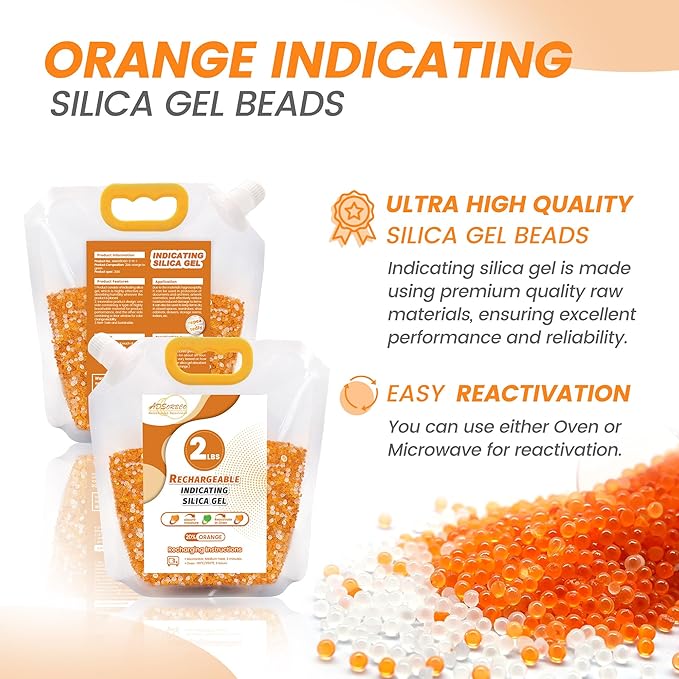 Silica Gel Desiccant Beads – Reusable Desiccant Bulk 3mm Beads - Image 5