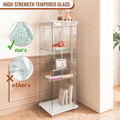 Yoluckea 3-Tier Glass Display Cabinet - Image 6