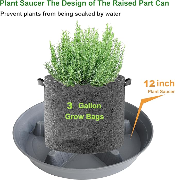4 Pack Plant Saucer 12 inch, 8 10 14 17 inch, Plant Stand Plastic Plant Saucers - Image 3
