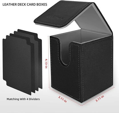 Mlikero 4 Pack Card Deck Box, Commander Deck Box Holds 400+ Single Sleeved Cards - Image 4
