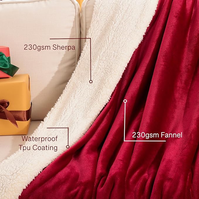 Waterproof Twin Size Blankets for Bed 60'' x 80'', Stain Proof Bed or Couch - Image 4