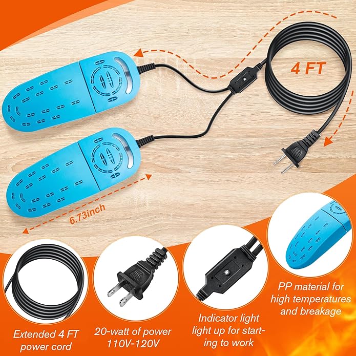 Shoe Dryers Portable, Boot Dryer, Telescopic Electric Shoe Warmer Machine - Image 3