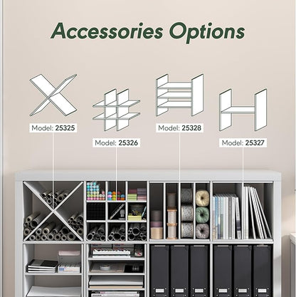 Furinno Cubicle Cube Insert, X-Shelf Cube Organizer, 3-Shelf Accessory - Image 6