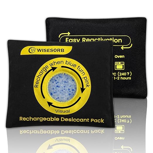 500g Reusable Silica Gel Desiccant Packs, Rechargeable Dehumidifier Moisture by Wisesorb
