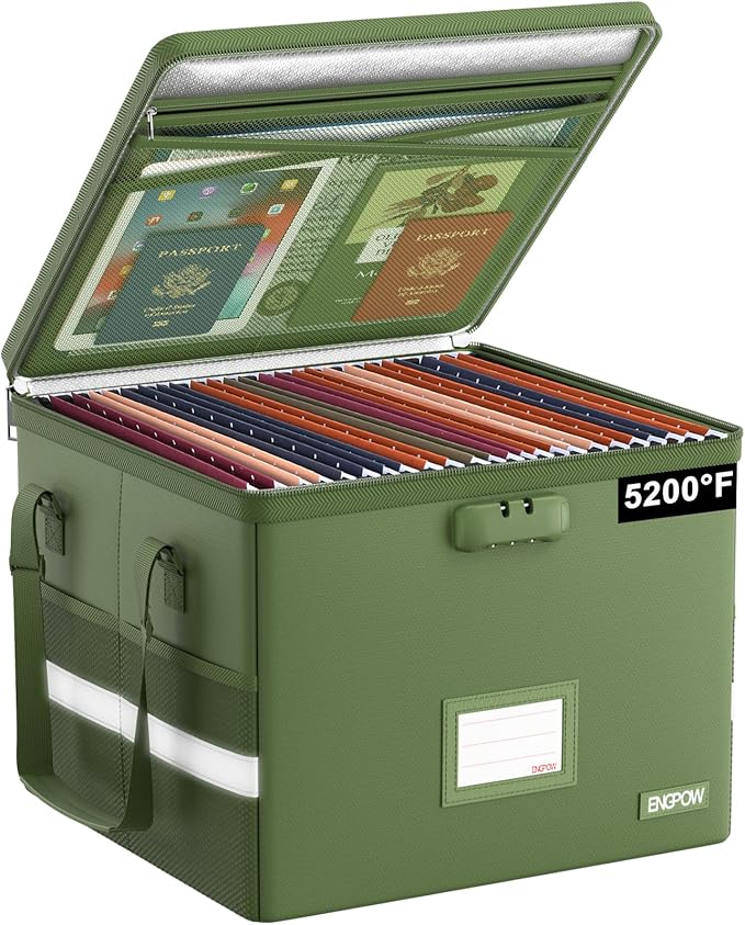 ENGPOW 5200°F File Box Fireproof Document Box by ENGPOW