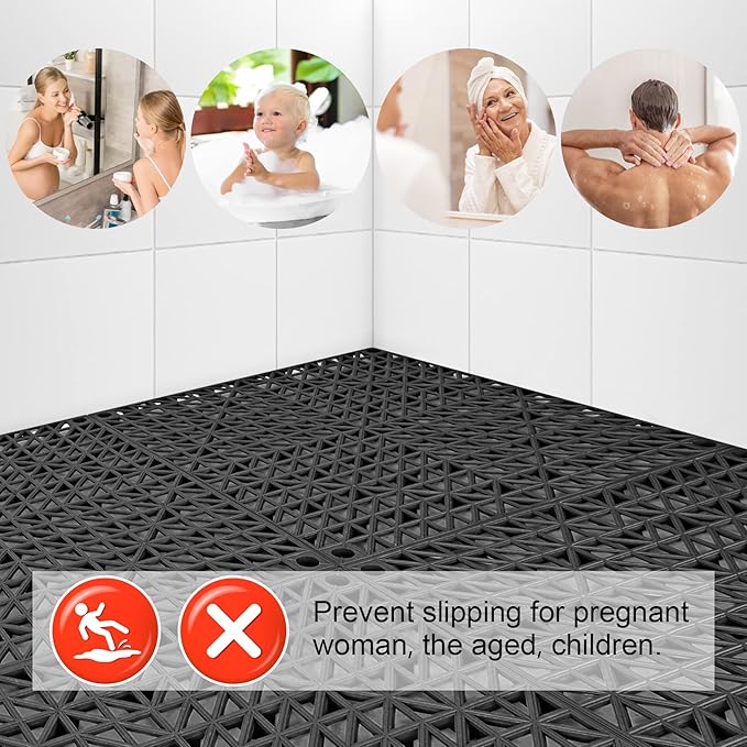 MYFAMIREA Modular Interlocking Cushion 12 Pack 11.8" x 11.8" Rubber Floor Tiles - Image 6