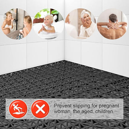 MYFAMIREA Modular Interlocking Cushion 12 Pack 11.8" x 11.8" Rubber Floor Tiles - Image 6