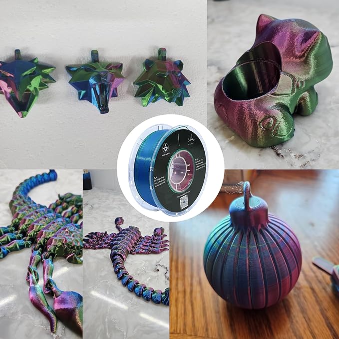 PLA 3D Printer Filament, Triple Color Silk PLA Filament, Dimensional Accuracy - Image 3