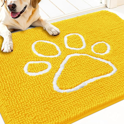 OLANLY Dog Door Mat for Muddy Paws 30x20, Paw Print Design, Absorbs Moisture by OLANLY
