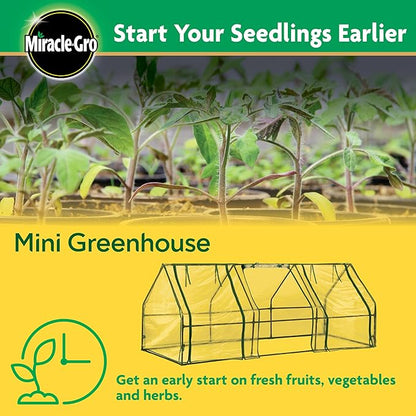 Miracle-GRO Mini Greenhouse 3’ x 8’ x 3’ Outdoor Mini Greenhouse Plant Tent - Image 2