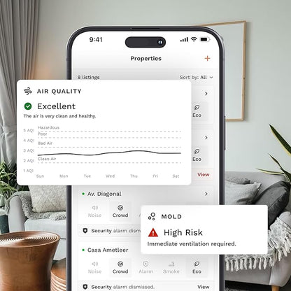 Smart Sensor for Air Quality Monitor, AC Control CO, WiFi Quality, Energy - Image 2