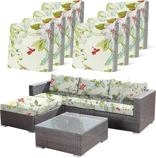 8 Pcs Stretch Sofa Cushion Cover by CALBODE