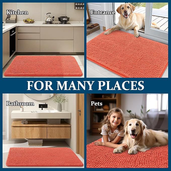 OLANLY Dog Door Mat for Muddy Paws 59x20, Absorbs Moisture and Dirt, Absorbent - Image 8