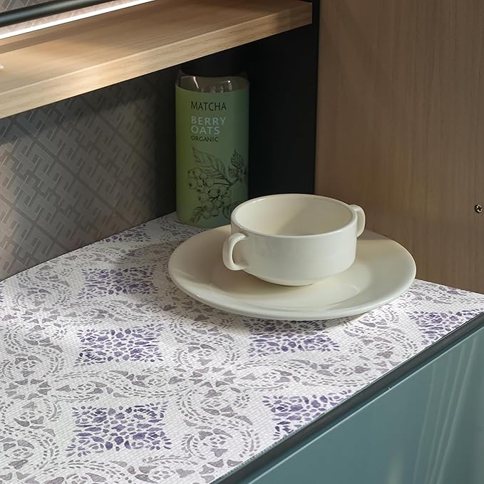 Tatyanna Shelf Liner for Kitchen Cabinets Non Adhesive Boho Drawer Liners - Image 5