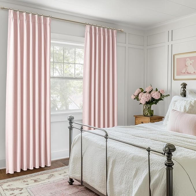 Baby Pink Black Out Curtains 96 Inch Long - Image 6