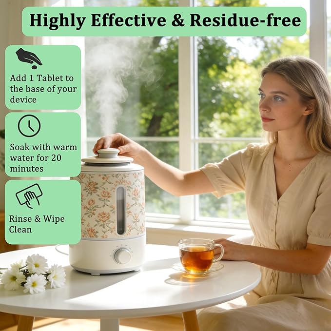 Cleaning Tablets for Humidifiers & Diffusers, Remove Stains and Residue - Image 3
