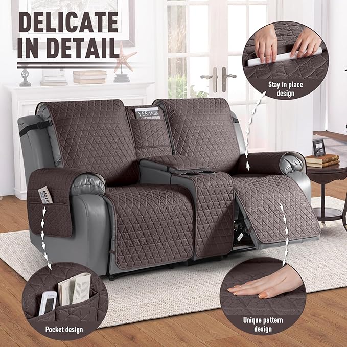 TAOCOCO 100% Waterproof Loveseat Recliner Cover - Image 6