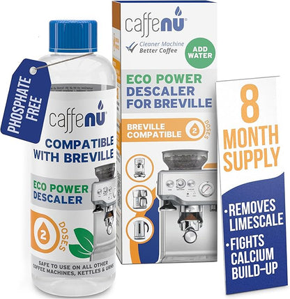 Breville Compatible Descaling Solution. Bottle of Descaler Solution. Descaling by Caffenu