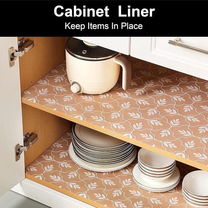 Cooyes Shelf Liners for Kitchen Cabinets Waterproof & Oil-Proof Kitchen - Image 4