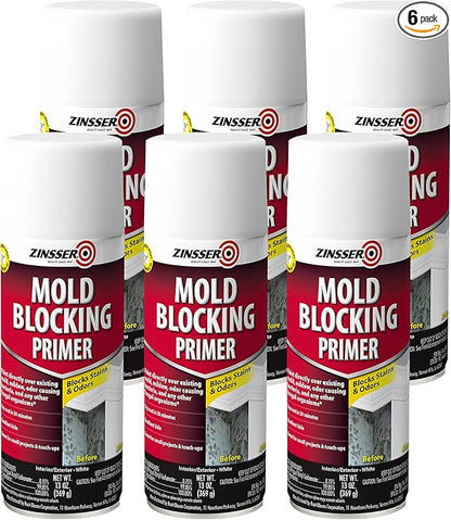 Rust-Oleum Zinsser 287512-6PK Mold Blocking Spray Primer, 13.00 Fl Oz by Rust-Oleum