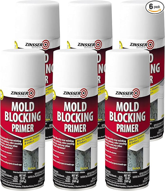 Rust-Oleum Zinsser 287512-6PK Mold Blocking Spray Primer, 13.00 Fl Oz by Rust-Oleum