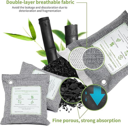 CLEVAST Bamboo Charcoal Air Purifying Bags -, Removes Odors and Moisture - Image 7