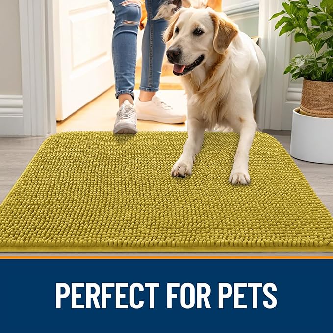 OLANLY Dog Door Mat for Muddy Paws 30x20, Absorbs Moisture and Dirt, Absorbent - Image 6
