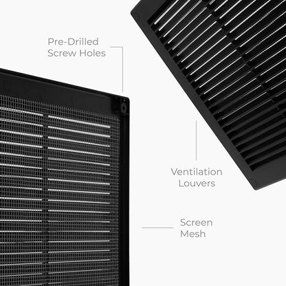 10" x 10" Square Air Vent Cover – Black Plastic Vent Deflector - Image 7