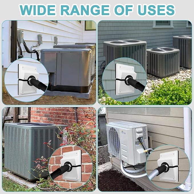 HVAC Wall Penetration and Duct Kit Cover, Split Air Conditioning Duct Kit Wall - Image 7
