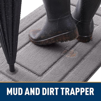 Smiry Dog Door Mat for Muddy Paws, Absorbs Moisture and Dirt, Low-Profile - Image 2