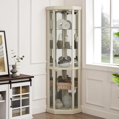 Elegant Corner Curio Cabinet - Image 3