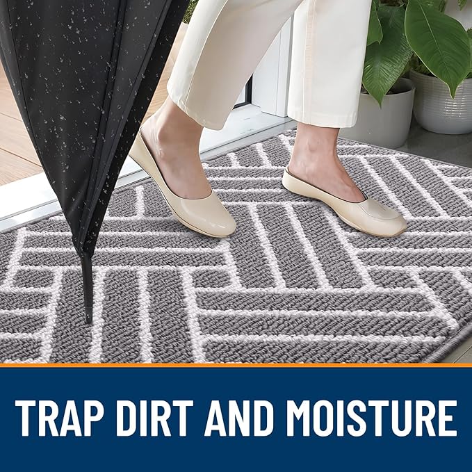 OLANLY Indoor Door Mat, 48x32 Inch, Dirt Resistant and Absorbent, Non-Slip - Image 2