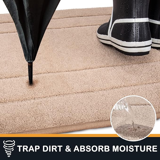 PURRUGS Dirt Trapping Door Mat 20" x 31.5", Non-Slip/Skid Machine Washable - Image 3