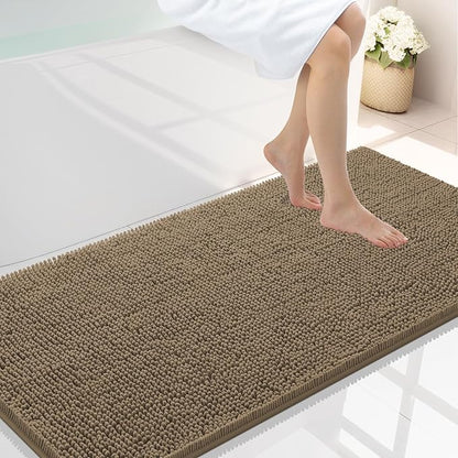 Smiry Luxury Chenille Bathroom Rugs 44x24, Extra Soft and Absorbent Shaggy Bath by Smiry