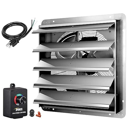 Simple Deluxe 24 Inch Wall Mounted Shutter Exhaust Fan by SimpleDeluxe