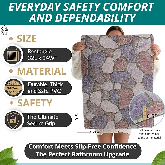 Enkosi Loofah Non-Slip Shower Mat - Image 3