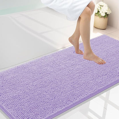 Smiry Luxury Chenille Bathroom Rugs 59x24, Extra Soft and Absorbent Shaggy Bath by Smiry